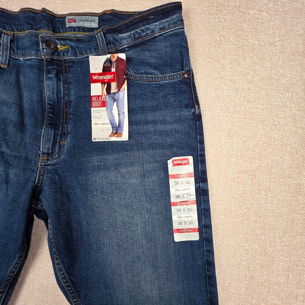 Wrangler Relaxed Boot Men's Jeans 36x30 Blue Rodeo Ranch Hand Western Wear NWT - Picture 2 of 16